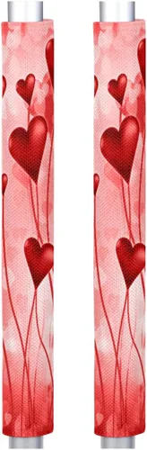 Vista 9 de Pardick Juego de 2 fundas para mango de puerta de refrigerador de otoño Hojas de otoño Lavables Fundas para nevera, lavavajillas, microondas, horno