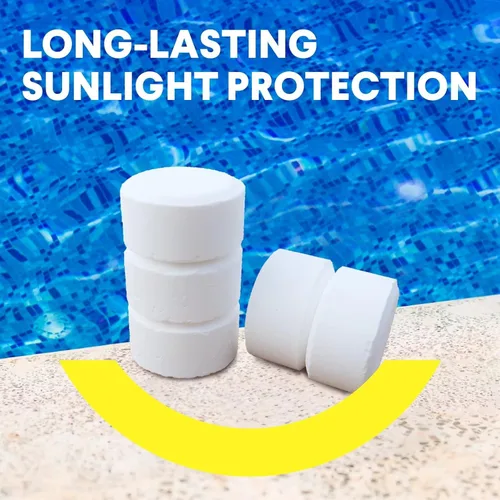 Vista 3 de PROFELIZ Tabletas estabilizadas de cloro de 1 pulgada para piscinas, jacuzzis y spa, mata bacterias y detiene las algas, disolución lenta, perfectas
