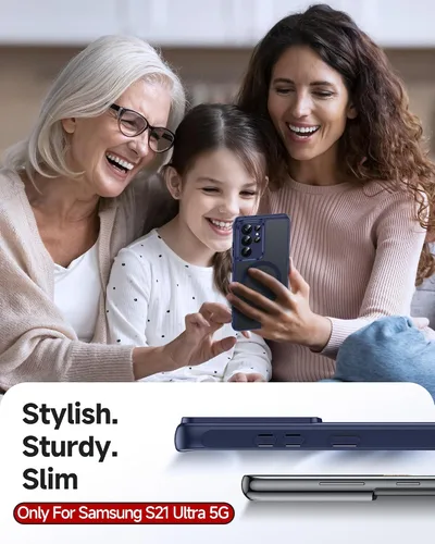 Vista 1200 de LeYi Funda para teléfono Samsung-S23: protector de pantalla e imán MagSafe Púrpura