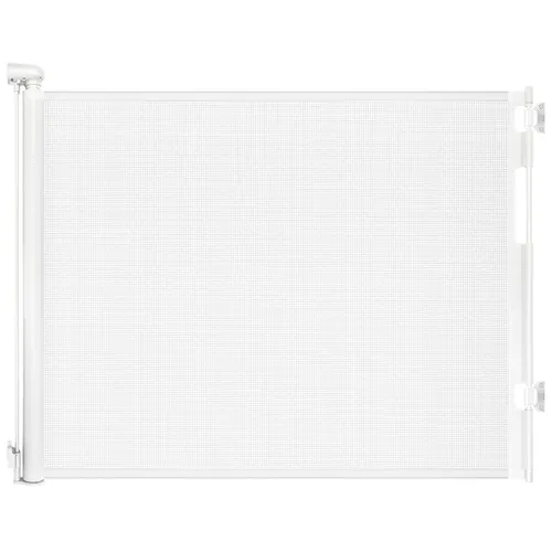 Vista 10 de Puertas retráctiles para bebés para puertas, puerta de malla para perros para escaleras, puerta para mascotas interior, se extiende a 55" de ancho