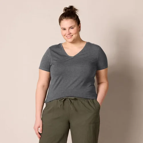 Vista 6 de Tienda Essentials Women's Regular-Fit Short-Sleeve T-Shirt (Crewneck and V-Neck Options), Multipacks