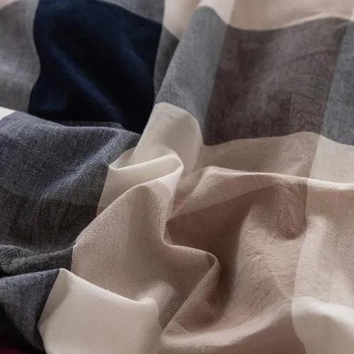 Vista 4 de FACE TWO FACE - Juego de funda de edredón, 100% algodón lavado con textura similar al lino, transpirable, duradero, suave y cómodo, matrimonial