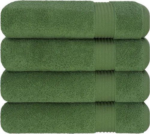 Vista 652 de Cotton Paradise 100% Cotton Turkish Washcloth Set for Bathroom, 4 Piece Soft Absorbent Small Hand Face Towels Wash Rags, Lilac