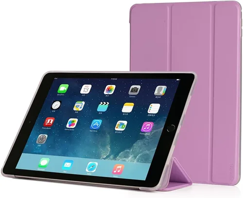 Vista 10 de RUBAN Funda para iPad Air 2 (versión 2014) – Delgado Ligero Protector Smart Shell Anti-Antiarañazos Antiarañazos Flexible Suave TPU Back Cover Stand