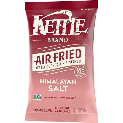 Vista 8 de Kettle Brand Papas fritas, chips de sal del Himalaya fritas al aire, bolsa de 6.5 onzas
