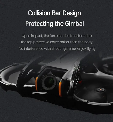 Vista 5 de Kit completo de protección para DJI Avata2 – 360° antigolpes y arañazos, anillo de parachoques, parachoques cardán, chasis, cubierta superior