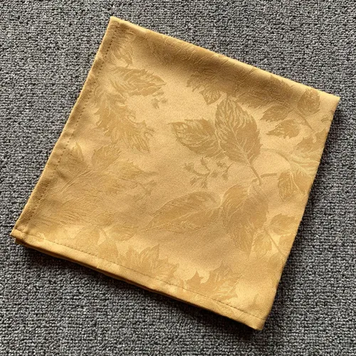 Vista 4 de SASTYBALE Servilletas cuadradas de tela de Acción de Gracias, 20 x 20 pulgadas, juego de 4 piezas de hojas de arce jacquard, reutilizables, sin