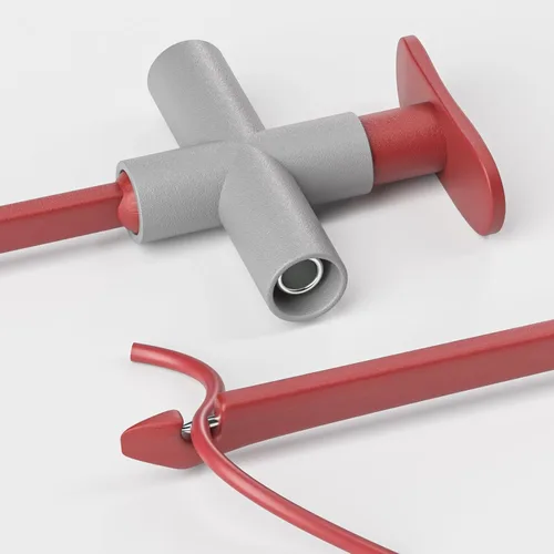 Vista 3 de Goupchn 2 cables de prueba de multímetro, enchufe de plátano de 0.157 in macho a macho con sondas de punción Herramienta de clip de prueba