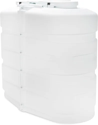 Vista 3 de Camco Cubierta doble para tanque de propano para caravana y caravana, cuenta con panel superior con bisagras y diseño moldeado personalizado, se