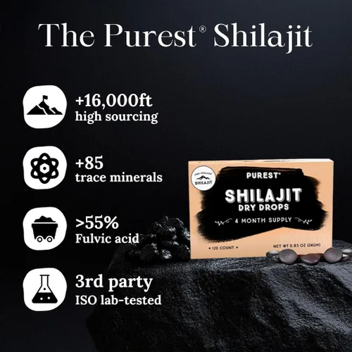 Vista 7 de Pure Himalayan Shilajit, High Nutritional Potency, Grade A Shilajit Resin with 85+ Plant-Derived Trace Minerals and Fulvic Acid, Energy & Immune