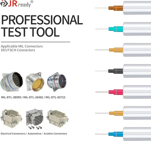 Vista 5 de JRready ST5239-HT250 Kit de herramientas de inspección de conector, herramientas de dinamómetro de retención de contacto portátil y herramientas