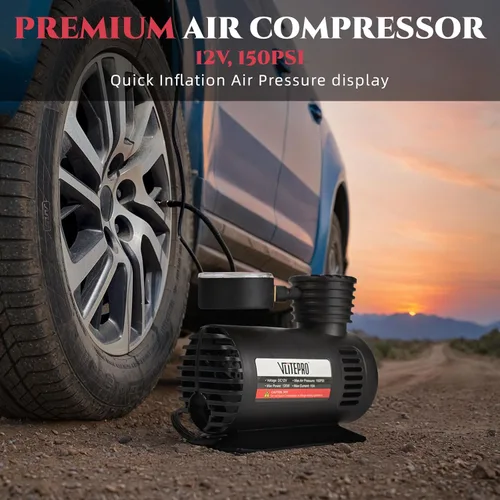 Vista 2 de Car Emergency Kit,Roadside Emergency Car Kit for Vehicles,with Portable Air Compressor,Jumper Cable for Women,Men,Teen