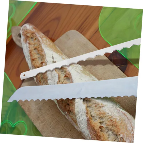 Vista 4 de 1 juego de cuchillos de acero inoxidable para cortar pan, cuchillas dentadas con tornillos y destornillador para corte eficiente, cocina, panadería