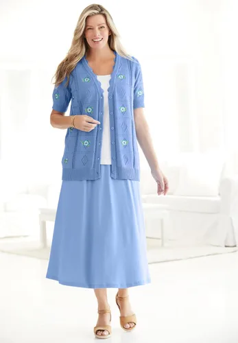 Vista 6 de 7-Day Knit A-Line falda tamaño grande para mujer