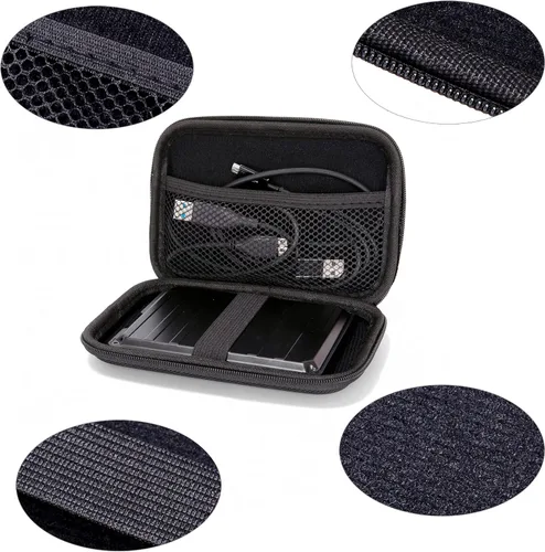 Vista 5 de Ginsco Funda de viaje rígida para disco duro externo Seagate portátil de 1/2TB 5TB, para UnionSine 500GB/1TB disco duro ultra delgado, funda