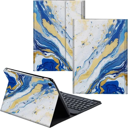 Vista 24 de Funda para Samsung Galaxy Tab S6 Lite 2022/2020 Teclado Inalámbrico Desmontable y Cubierta De Soporte De Cuero PU Funda Protectora Para Samsung