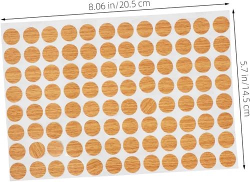 Vista 2 de Beavorty 96 unidades de hojas autoadhesivas para agujeros de tornillo, tapas de agujeros para tornillos para muebles, tapas de agujeros