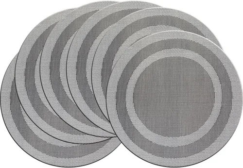 Vista 47 de PIGCHCY Juego de 6 manteles individuales en forma de cuña con centro de mesa, redondos, lavables, resistentes al calor, manteles individuales