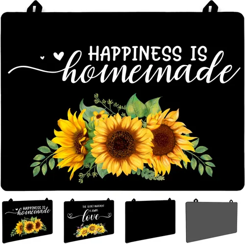 Vista 8 de Protector de placa de cocina de vidrio – Cubierta superior de estufa de vidrio grande, cubierta superior de estufa, accesorios amarillos