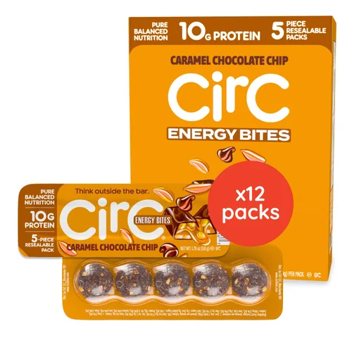 Vista 8 de CirC Energy Bites - Paquete variado Chocolate Lovers 12 unidades de bolas de proteína sin gluten - 10g de proteína, granos integrales, frutos secos