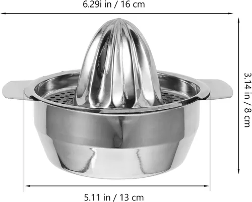 Vista 2 de Stainless Steel Manual Juicer Hand Press Citrus Squeezer for Lemons Oranges Limes Efficient Juice Extractor Easy to Clean Versatile Fruit Juicing