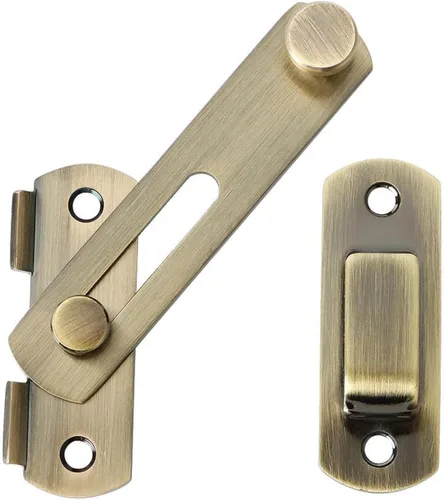 Vista 9 de Alise Pestillos de puerta abatible de 4 pulgadas, cerradura de puerta de seguridad para valla de madera de granero, puertas francesas correderas