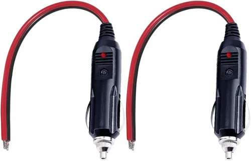 SPARKING Enchufe Macho de Encendedor de Cigarrillos de Repuesto de 12V con Cable - Adaptador de Corriente para Automóvil de 24V Accesorios para Auto