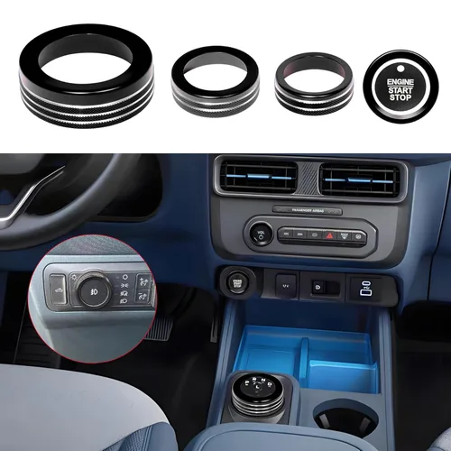 Vista 2 de Accesorios para Ford Maverick 2025 2026, decoración interior, cambio de marchas 4WD arranque motor parada faro volumen control radio interruptor