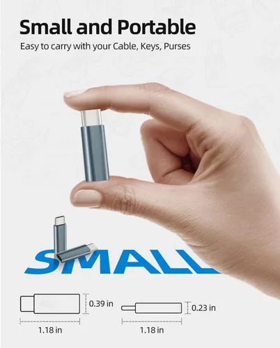 Vista 2 de Paquete de 2 adaptadores Lightning a USB C para iPhone 15, carga rápida PD compatible con iPhone 15 Series/MacBook/Laptop/iPad/Samsung y más