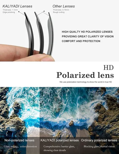 Vista 4 de Gafas de sol polarizadas para hombre y mujer, gafas de sol unisex para conducir, protección UV, múltiples opciones de paquete