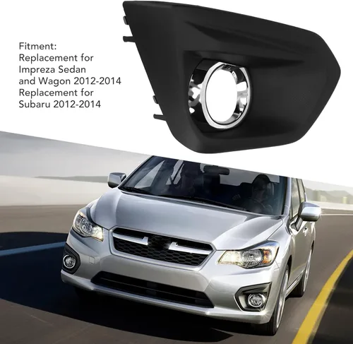 Vista 2 de Focket Bisel de la luz antiniebla, cubierta de luz antiniebla para parachoques delantero del conductor/pasajero, lado izquierdo/derecho, cromado