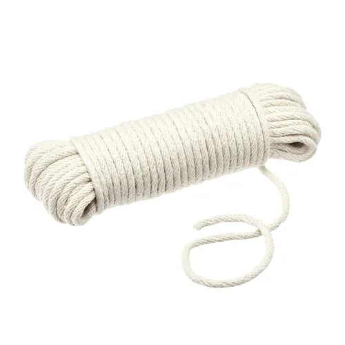 Vista 3 de Amazon Basics Cuerda trenzada de algodón natural, multiusos, cuerda de tender, para manualidades DIY, versátil, uso en interiores y exteriores, 3/16