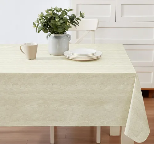 Vista 13 de Newbridge Moire - Mantel de franela de vinilo con estampado ondulado de color sólido para interiores y exteriores