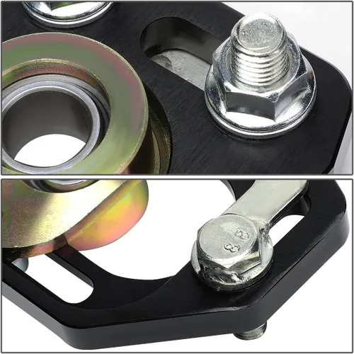 Vista 4 de DNA MOTORING CBK-PLT-FM79-BK Placas de camber/ruedas delanteras negras [para Ford Mustang 79-89]