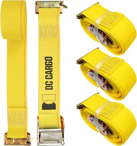 Vista 15 de DC Cargo Mall 2 correas E-Track, correas de amarre de carga con hebilla de leva de 2 pulgadas x 12 pies para sistemas de amarre ETrack en camiones