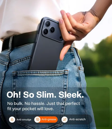 Vista 6 de TORRAS Funda magnética delgada para iPhone 17 PRO MAX, funda ultradelgada para teléfono 17 ProMax compatible con MagSafe, PC duro mate ligero