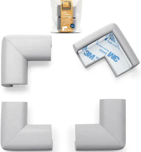 Vista 17 de Roving Cove HeftyFit - Protector de esquina para bebé (4 esquinas grandes), protectores de goma suave de espuma de goma para muebles, adhesivo 3M