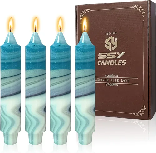 Vista 29 de Velas de hechizo blanco de 5 pulgadas, velas cortas cónicas de vigilia, velas de campanilla, 4 unidades para oración y meditación de fe religiosa