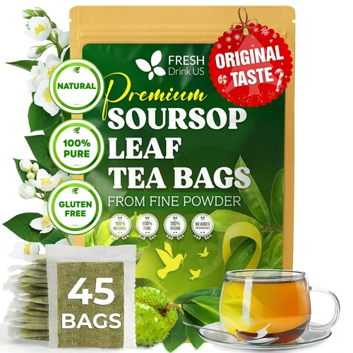 Vista 698 de FreshDrinkUS, 135 bolsas de té de jengibre y cúrcuma premium, ingredientes 100% naturales, mezcla hecha a mano de té de hierbas de cúrcuma