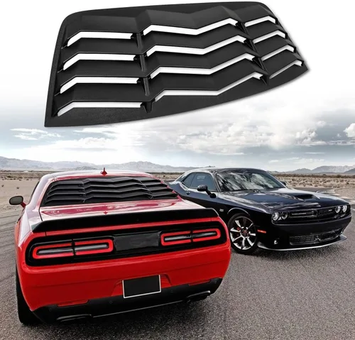Vista 7 de persiana para ventana trasera, cubierta protectora para parabrisas trasero compatible con Dodge Challenger 2008-2022 2023 en estilo GT Lambo