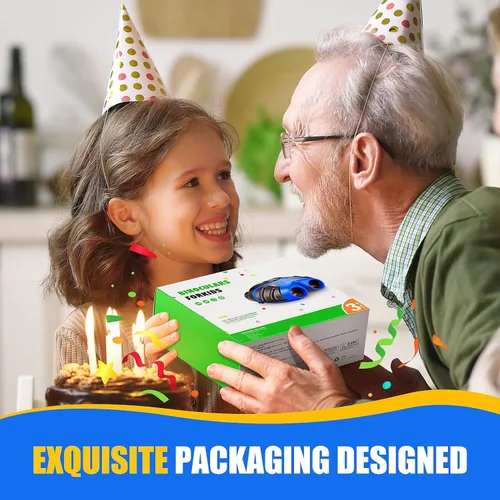 Vista 7 de LET'S GO! Binoculares para niños, prismáticos compactos de alta resolución a prueba de golpes Rosa rosado