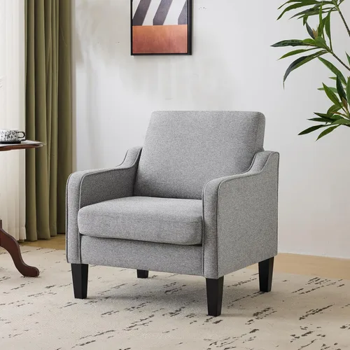 Vista 23 de VINGLI Juego de 2 sillas decorativas para sala de estar, sillas de lectura marrón claro para dormitorio, silla con brazo recogido, sillas