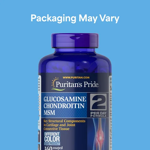 Vista 2 de Puritan's Pride Glucosamina, condroitina y MSM Joint Soother-2 por día Formula, tableta