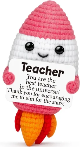 Vista 9 de Divertidos regalos de cohete de ganchillo para mamá, Navidad, cumpleaños, la mejor mamá de parte de hija e hijo, rellenos únicos de calcetines