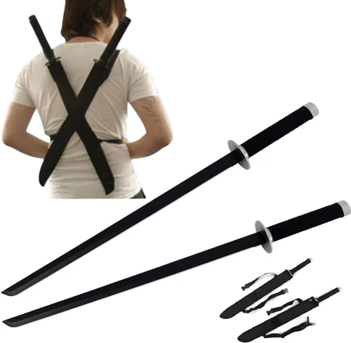 Vista 5 de Snake Eye Tactical Espada Ninja Doble Gemela con Funda Doble para Hombro Cada Cuchilla