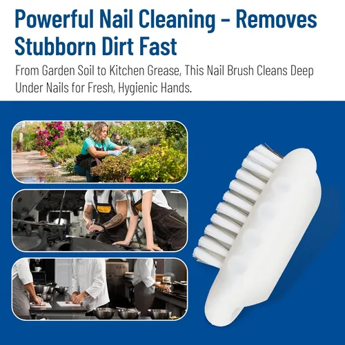 Vista 7 de Cepillo de uñas y manos Sparta de grado comercial, cepillo resistente para manos y uñas con cerdas rígidas para jardineros, mecánicos y personal