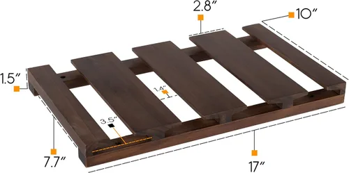 Vista 6 de Rustic State Eze 4 soportes seccionales de madera para debajo del gabinete, soporte para copas de vino, estante colgante para copas de vino
