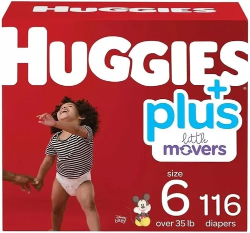 Vista 4 de Huggies Pañales Little Movers Plus, talla 3 (198 unidades)