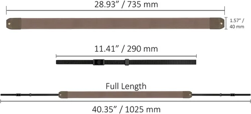 Vista 3 de MegaGear Genuine Leather Camera Strap - Adjustable Shoulder Neck Strap for DSLR SLR Cameras - Durable, Secure, Universal - Beige