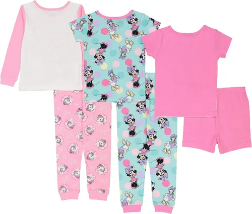 Vista 2 de Disney unisex-child 6-piece Snug-fit Cotton Pajama Set, Soft & Cute for Kids
